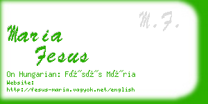 maria fesus business card